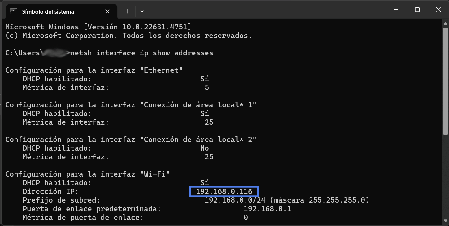 descubre tu ip privada en tu red